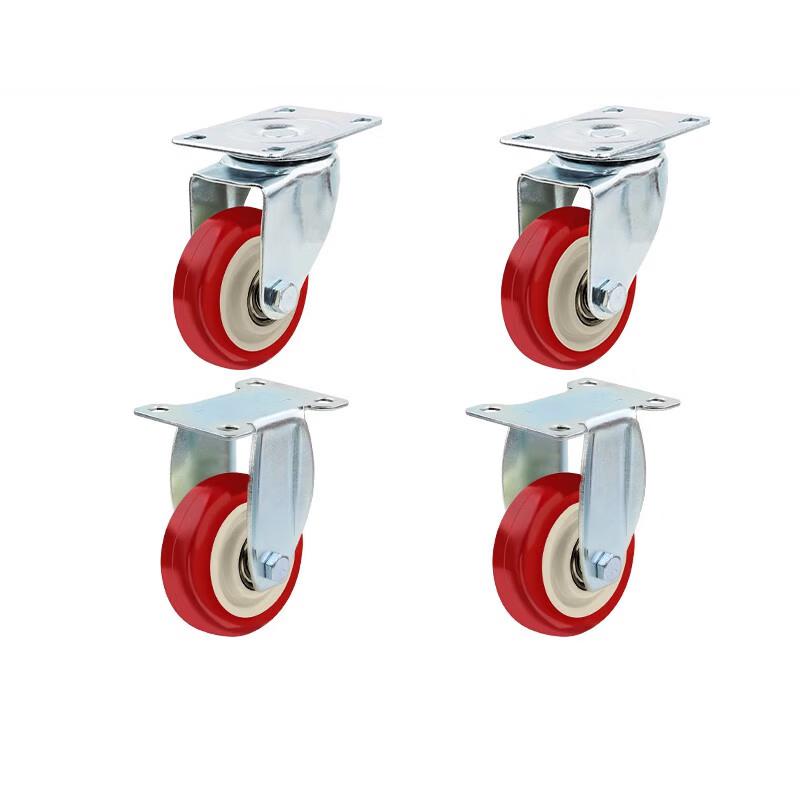 Heavy-Duty 4-inch Nylon Swivel Caster Wheels with Brakes