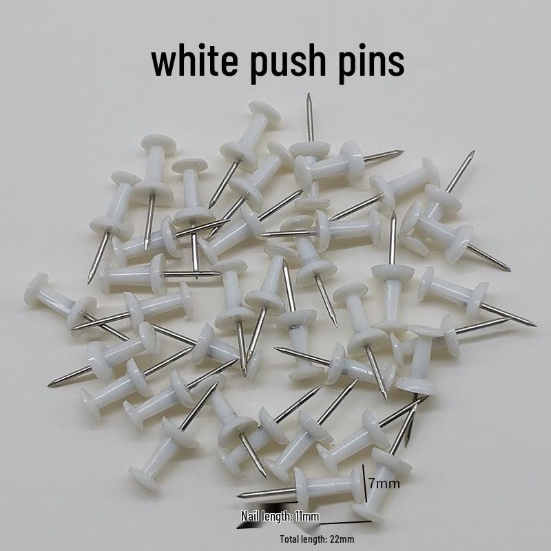 Five-Color Transparent I-Shaped Thumbtacks for Office or DIY Cork Boards