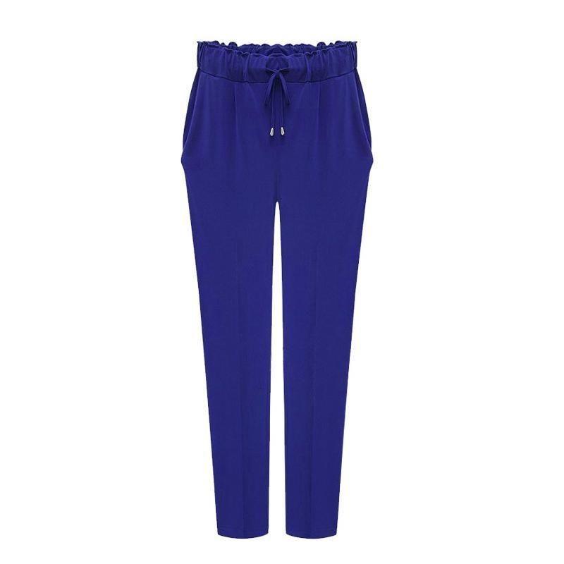 Comfortable Women Harem Pants Long Trousers With Drawstring And Breathable Fabric
