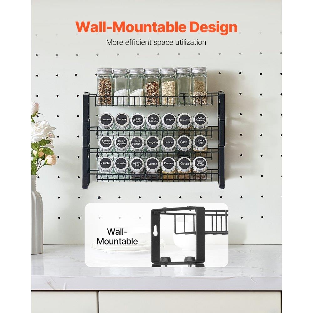 Spice Rack Organizer for Kitchen for Cabinet and Countertop Seasoning Storage Organizer 18x11 Inches
