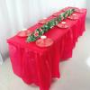 Disposable Table Skirt Plastic Party Desk Skirt Solid  73x420cm Table Cover for Birthday Party Wedding Festival Decoration