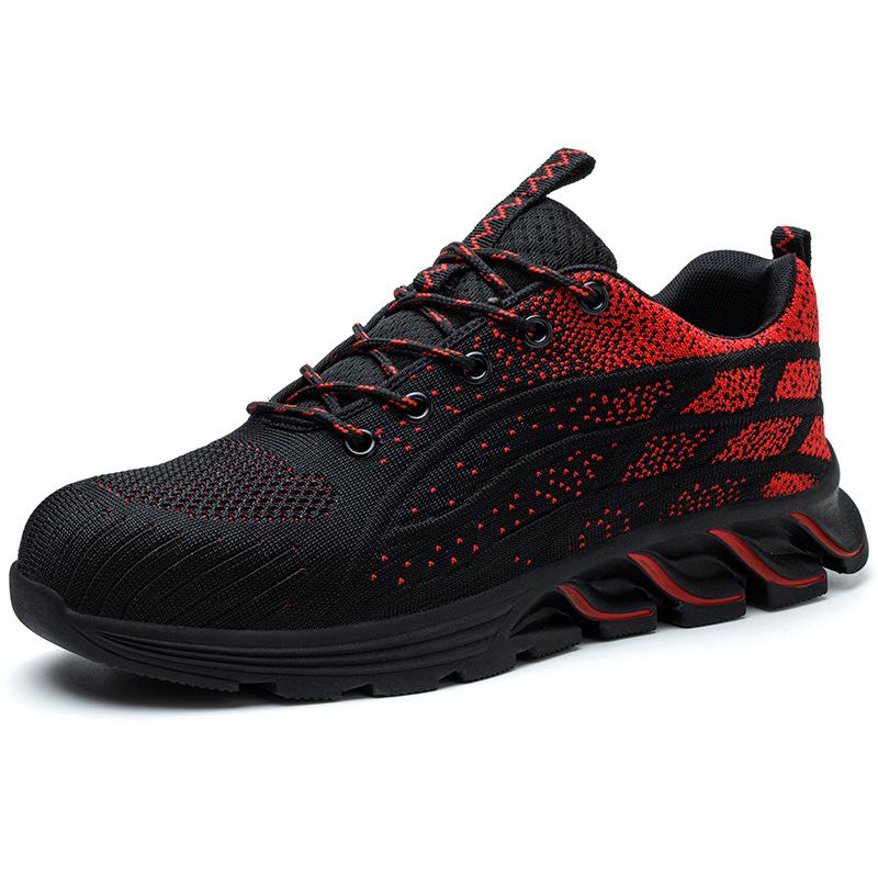 

Steel Toe Shoes for Men Breathable Work Shoes Non-slip Lightweight Safety Shoes Anti-Impact Anti-Puncture Safety Sneakers Man 36