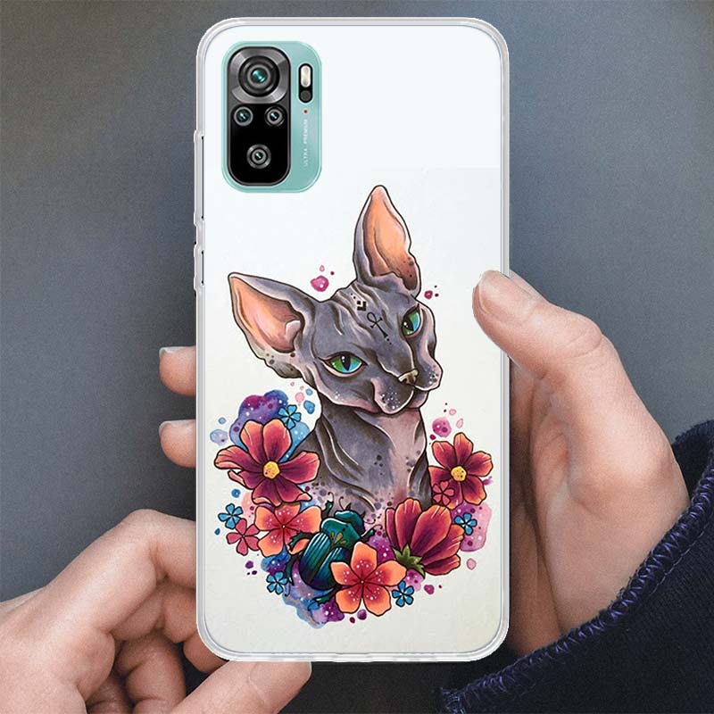 Lavaza Sphynx Sphinx Cat Phone Case For Xiaomi Redmi Note 14 13 12S 12 10 10S 11 11S 11E Pro Plus 11T 14Pro Soft Silicone Shell