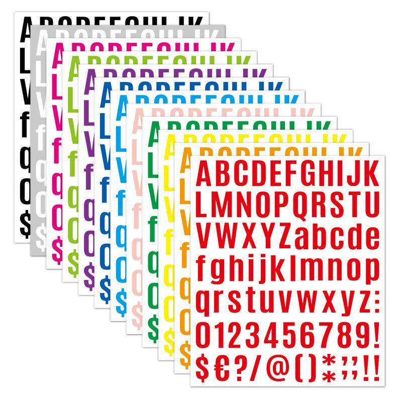 5Pcs 26 Alphabet A-Z Planner Stickers Waterproof Colorful Creative Diy Pvc Letter Sticker For Kids Cup