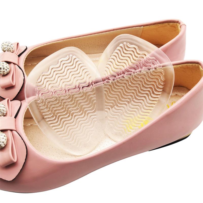 Shock-Absorbing Non-Slip Silicone Gel Forefoot Pads - Transparent, Anti-Pain, Wear-Resistant Sports Half Pads