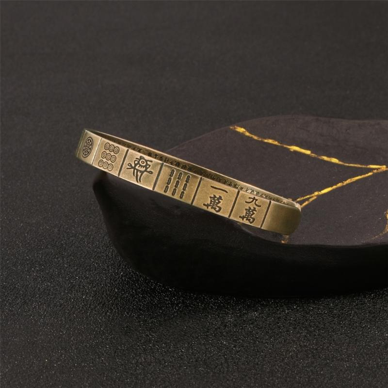 Fashionable Handmade Brass Bracelet With Customizable Fit And Cultural Symbolism Brass Wristband For Everyday Wear