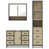 3 piece bathroom furniture set in Sonoma oak engineered wood