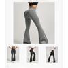 Spring and Autumn Women's High Waist and Abdominal Compression for Slimming, Three Dimensional Texture, Wide Thread Bellbottom Pants, Fitness
