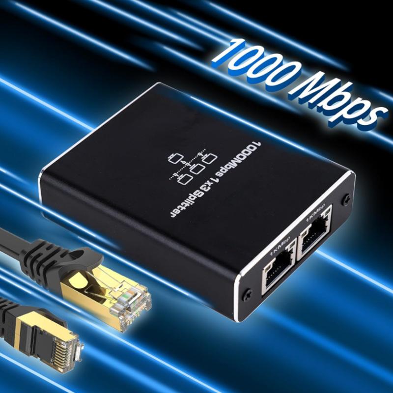 RJ45 Splitter 1 in 2/3/4 Out Network 1000Mbps RJ45 Adapter Gigabit Converter Internet Ethernet 8P8C Extender Plug Extension