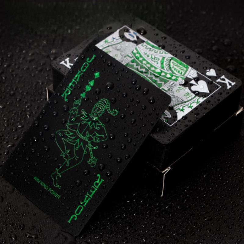 

1 шт. Игральные карты Износостойкий и прочный ПВХ Водонепроницаемый Домашние посиделки Игры для отдыха Карточные развлечения Настольные игры зелёный