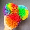 6/8/10cm Bola de Hilo de Goma de Color Juguete de Bola Elástica Antiestrés para Niños Juguete Novedoso para Niños Diversión Interactiva Padres e Hijos