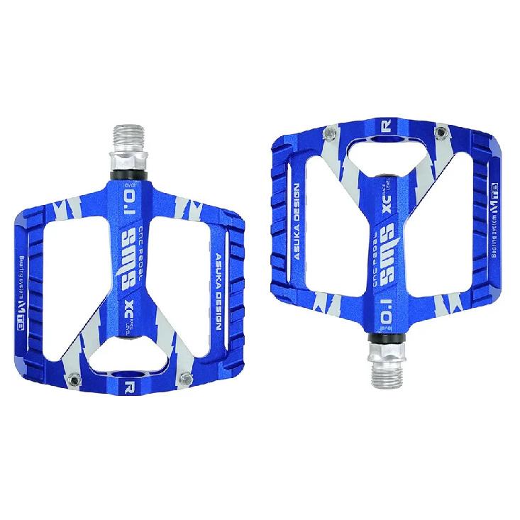 Mountain Road Bike Aluminum Alloy Practical Pedals Flat Platform Bicycle Pedal 1Pair Suitable Outdoor Bike Sport Tools Accessory