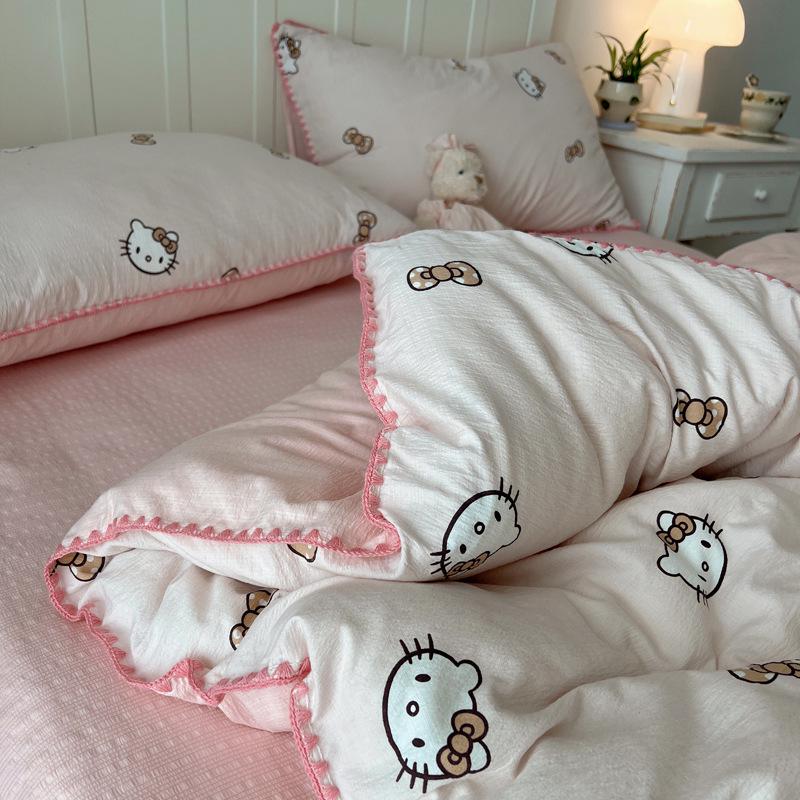 2026 New Cartoon Style Puffy Cotton Embroidery Bedding Set