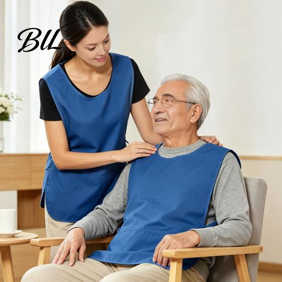 Robuster Handwerksschürze für Damen Unisex Schusterkittel mit 2 tiefen Taschen, verstellbare Seiten, anpassbare Teamuniform-Bänder, Kellnerschürze, Polyesterweste