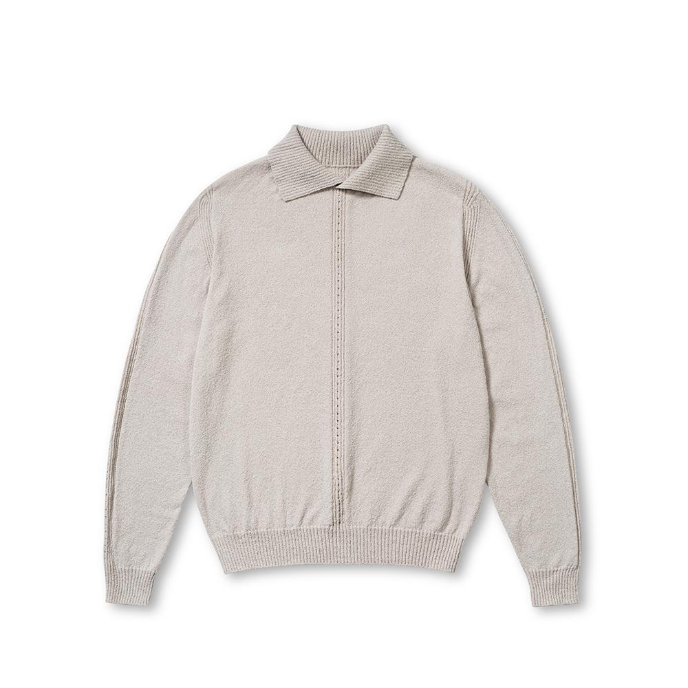 Edward Max Boucle Summer Cotton Collar Knit L(100)