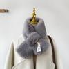 New Soft Waxy Versatile Fur Collar Scarf Solid Color Scarf Women's Autumn and Winter Thickened Couple Scarf