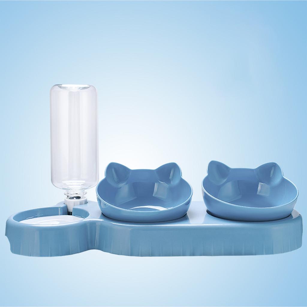 Double Bowl Automatic Pet Bowl Feeder Water Dispenser