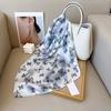 Breathable Small Square Scarf Sunscreen Printed Silk Scarf  Bag Accessories