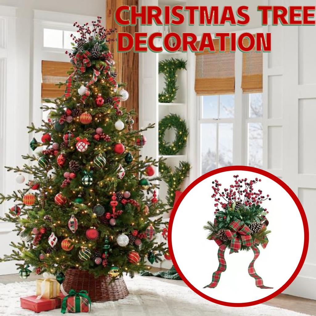 Christmas Tree Decoration, Red Fruit Top Hat Decoration, Christmas Decoration