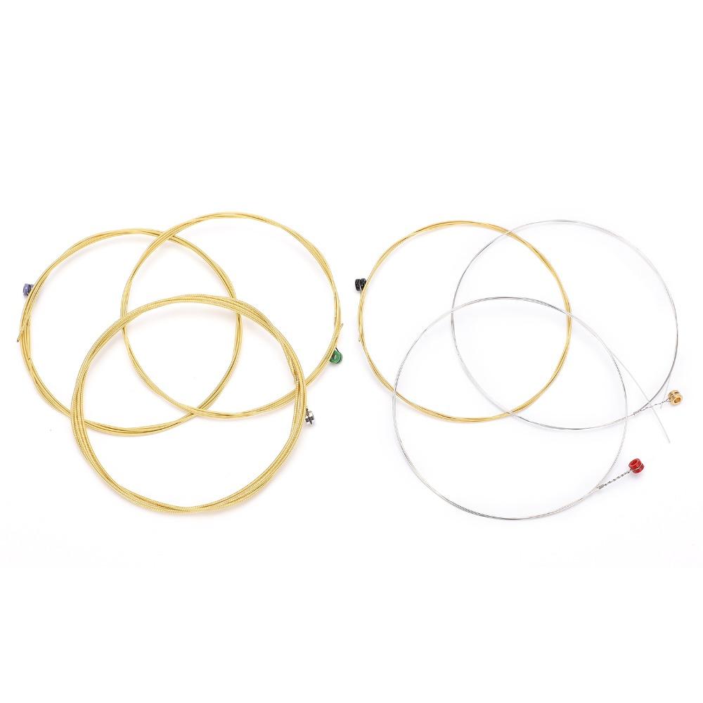 2Sets Golden And Silver Acoustic Guitar Strings For 6 Strings Guitar Strings  For Acoustic Guitar