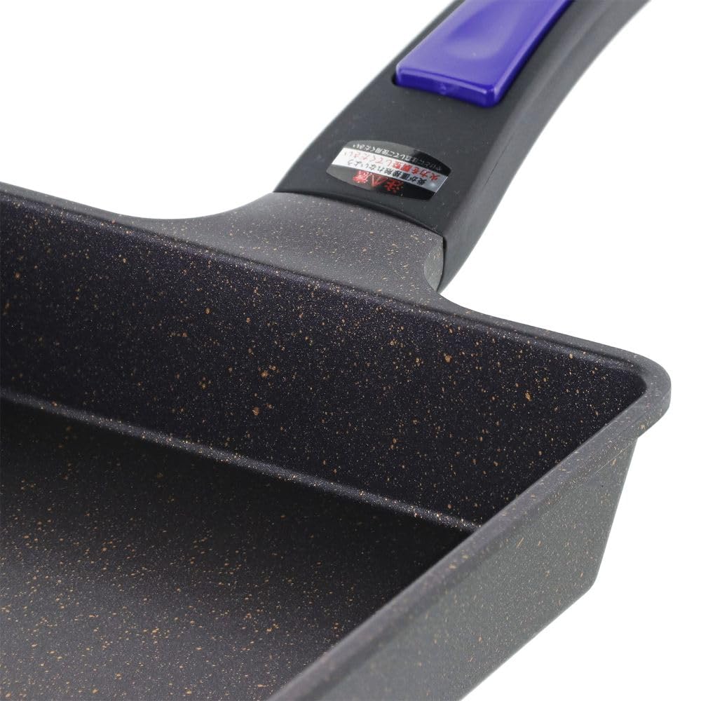 Bestco Grill Pan 17 x 22cm with Glass Lid, IH and Gas Stove Compatible, ND-5100 Volante Neo Purple Diamond Coating