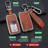Zinc Alloy +Leather Car Key Case Cover Shell Fob For Honda Acura RLX MDX CDX TLX-L NSX RDX Holder Auto Car Keychain Accessories