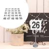 25Pcs Simple Elegant Plastic Numbered Signs Wedding Table Tents Reserved Seating Signs Reusable Wear Resistant Reception