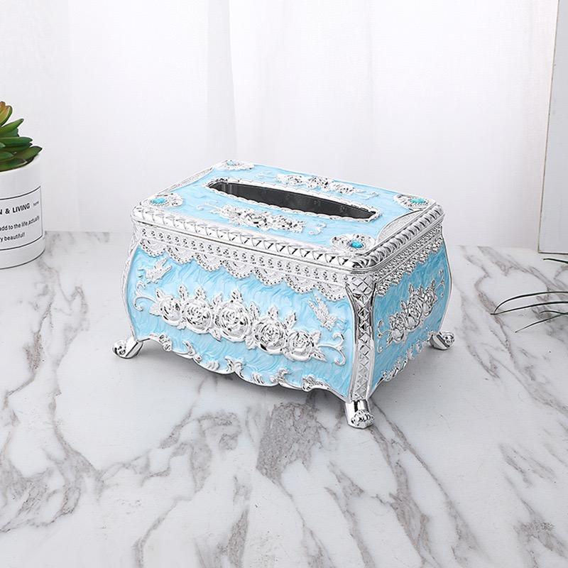 Napkin Extraction Paper Box European Style Plastic Kitchen Napkin Dispenser Storage Box Organizer Desktop Home Decorative