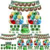 Minecraft Birthday Party Decorations Happy Birthday Set With Balloons And Banner