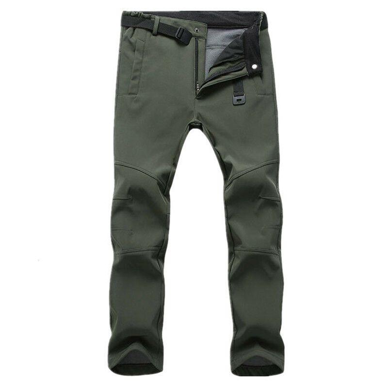 Winter Mens Thick Work Pants Windproof Tactical Outdoor Fleece Trousers Thermal