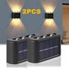 Solar LED Wall Mounted Light Outdoor Waterproof Dusk To Dawn Auto Lamp for Fence Garden Yard Patio Driveway
