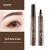 SUAKE 4-Prong Wild Eyebrow Pencil: Waterproof, Sweatproof, Smudge-Proof, Root-Like Simulation Liquid.