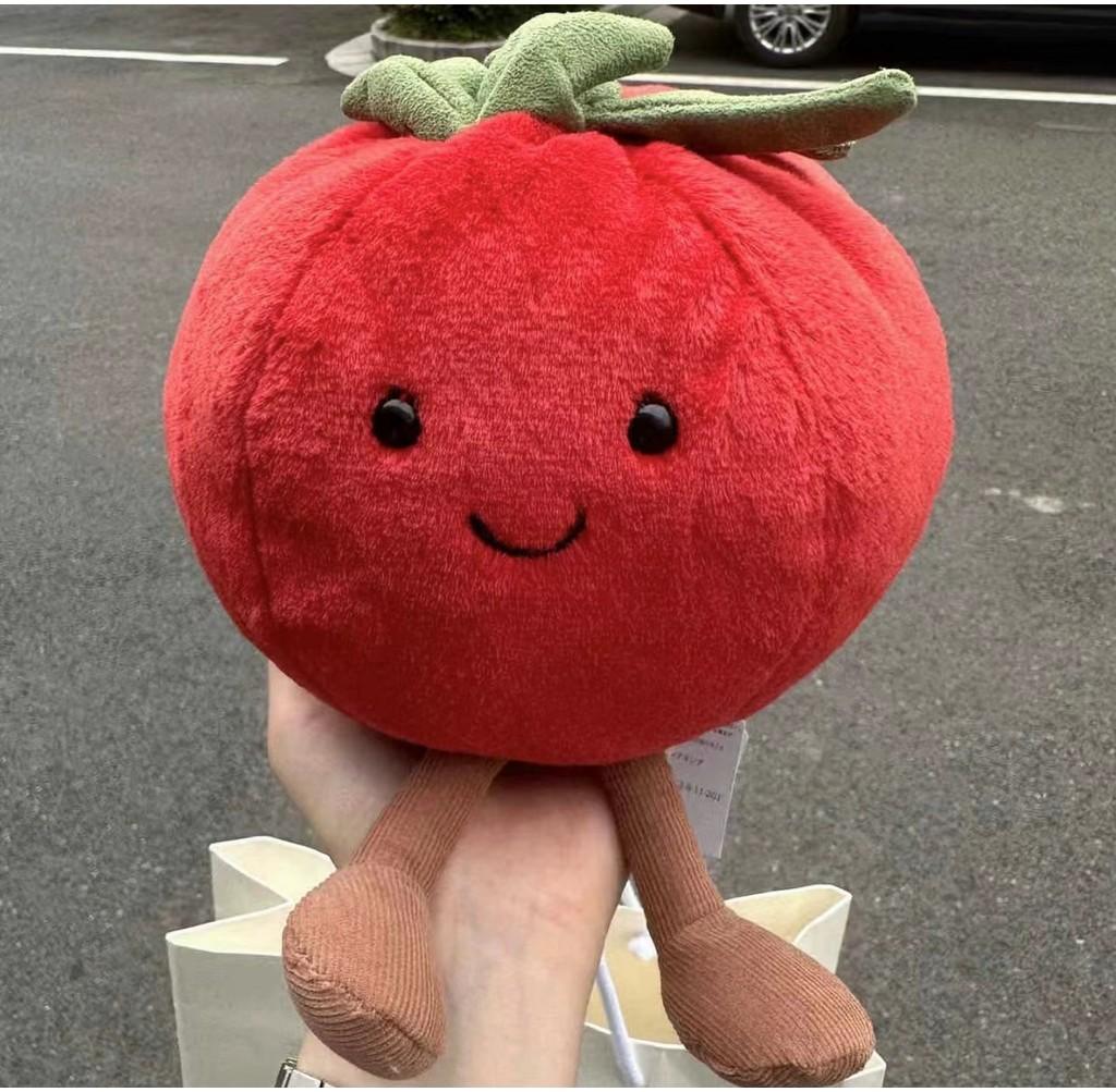 Adorable Soft Plush Tomato Doll Decorative Vegetable Toy With Comfortable Filling For Gifts