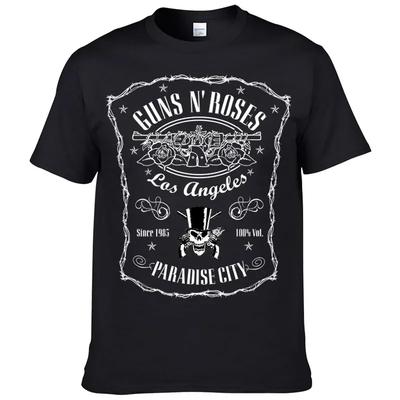 Letni oddychający poliester nadruk 3D Heavy Metal Guns N 'Roses T-shirt odzież męska streetwear hip hopowy casualowy top#Kolor