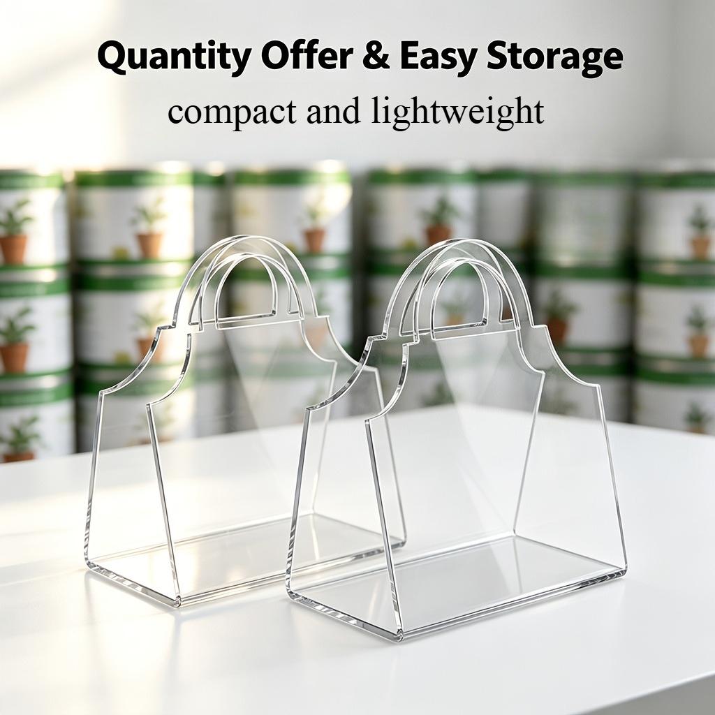 

2/11pcs Transparent Acrylic Portable Gift Box Handbag Style Display Boxes Party Wedding Party Candy Dim Sum Souvenir Gift Packaging Box 2pcs/set