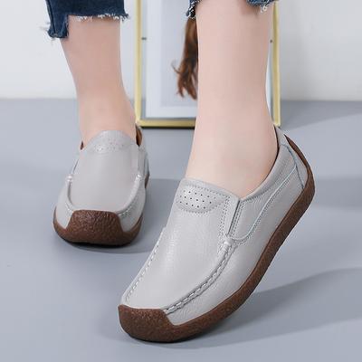Echtes Leder Damen Freizeitschuhe Freizeit Sneakers Damen Luxusmarke Slip-on Loafers Damen Weiche Mokassins Zapatos De Mujer