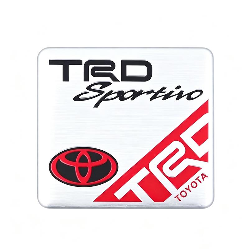 Car Aluminum Emblem Badge Supercharged Styling Decal Sticker For Toyota Hilux Aygo Yaris Ractis Corolla Camry CHR Auris Tacoma
