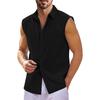 Men's Sleeveless Button-Down Shirt Casual Summer Wear, Lightweight and Breathable Fabric, Perfect for Daily Use