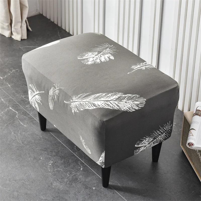 Christmas Theme Wing Chair Cover Stretch Spandex Armchair Covers Nordic Removable Relax Sofa Slipcovers With Seat Cushion Covers
