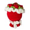 8PCS Handheld Flower Keychain Pendant Knitted Hook Weaving Pendant Rose Creative Keycain Bag Pendant Toy Graduation Gift