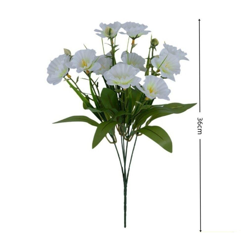 Silk Flower Artificial Daffodil Bouquet Multiple Heads 36cm Simulation Plants Leaves Bridal Bouquets Real Touch Plants
