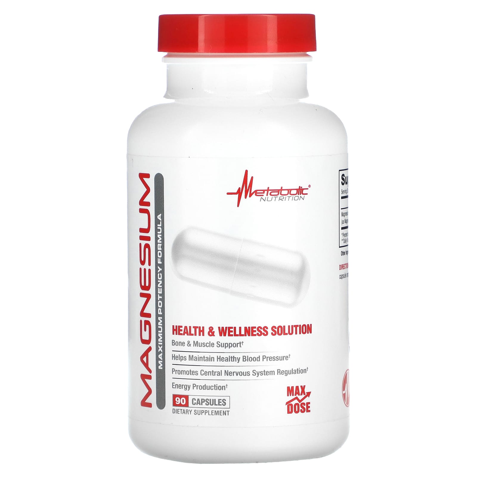

Magnesium, Maximum Potency Formula, 650Mg, 90 Capsules