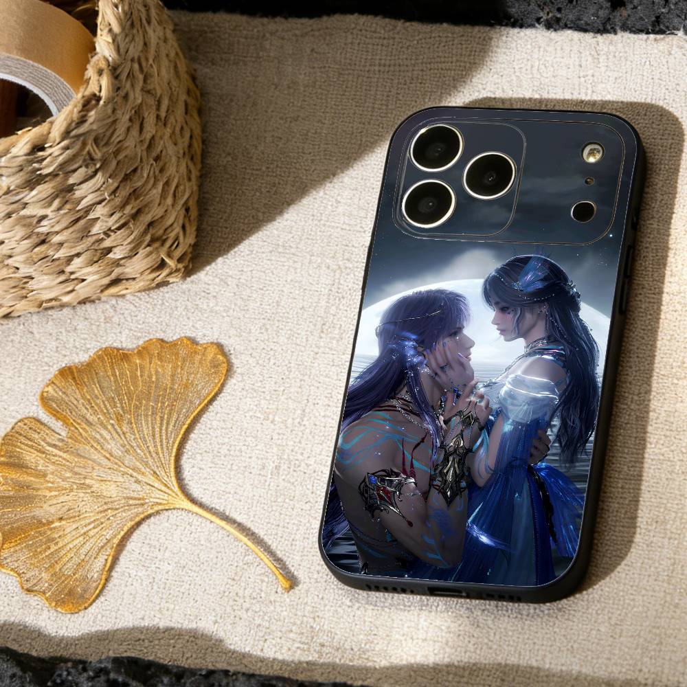 

Game L-love And Deepspac Phone Case For iPhone 17,16,15,14,13,12,11 X XR Plus,Soft Silicone Black Cover iPhone14Pro