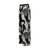 Sexy Hot Girl Style Tube Top Backless + Fashion Print Straight Pant Suit Women