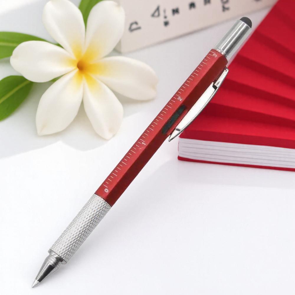 Multifunction Ballpoint Pen Technical Ruler Screwdriver Stylus Touch Screen Modern Office Tool