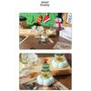 Solid Glass Glass Christmas Tree Figurine Rotating Base DIY Assembly Christmas Tree Ornament Star Topper Christmas Tree Statue