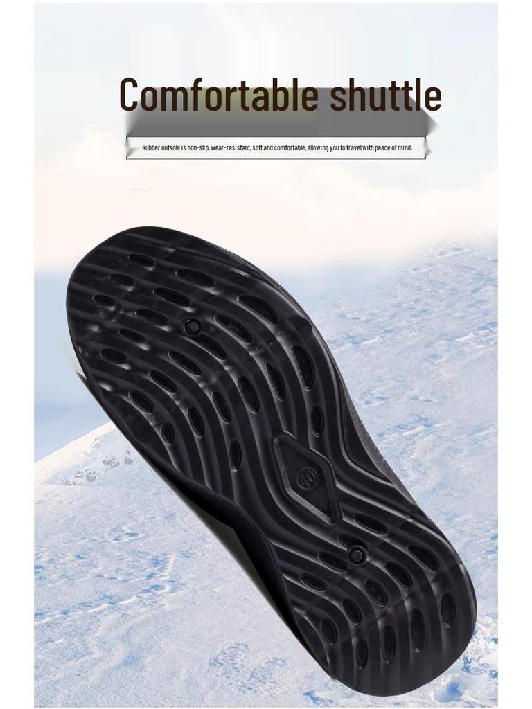 Winter Non-slip Warm Shoes for Men and Women - Thick, Velvet-lined, Waterproof, Cold-proof Cotton Shoes for Middle-aged and Elderly.