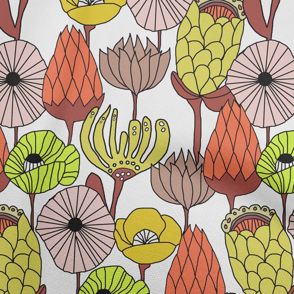 oneOone Cotton Flex Gray Fabric Tropical Floral Quilting Supplies Print Sewing Fabric By The Yard 40 Inch