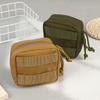 Small Tactical Pouch Micro Utility Molle Pouch Removable Clear Id Pocket Mini Knife Compass Flashlight Card Storage Bag Belt