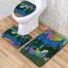 Unicorn Bathroom Floor Mat Toilet Three-Piece Set